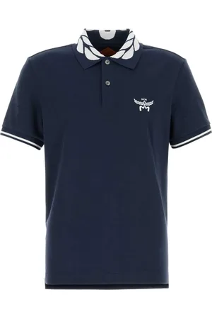 MCM Topp, Herr, L, Stretch Piquet Polo Shirt in Navy