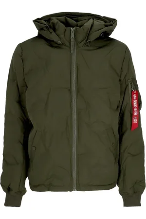 Alpha Industries Jacka, Herr, S, Logo Puffer Dunjacka Mörk Oliv