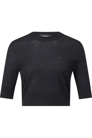 Dsquared2 Stickade tröjor & koftor, Dam, S, Ull Crop Top