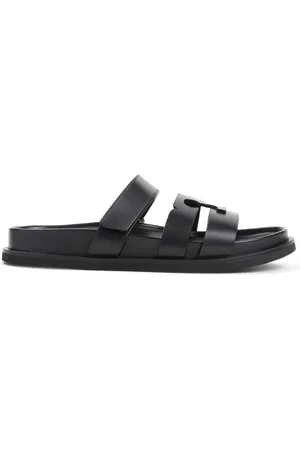 Tory Burch Skor, Dam, 36 EU, Läder, Svarta Lädersandaler Elegant Chic Look