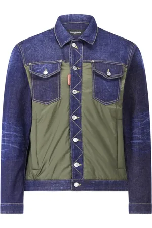 Dsquared2 Jacka, Herr, XL, Denim, Denim- och nylonjacka med unika detaljer