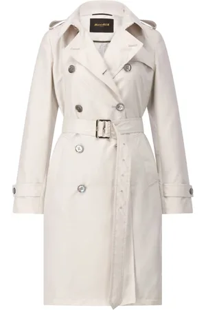 MOORER Kappa, Dam, 2Xl, Klassisk Trenchcoat med dubbelknäppning