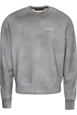 AMIRI Sweatshirts & Hoodies, Herr, L, Bomull, Vintage Logo Sweatshirt i Grå