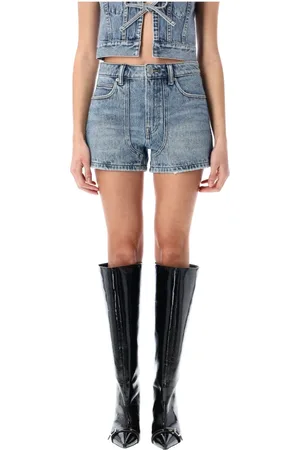 Alexander Wang Shorts, Dam, W25, Bomull, Kristall High Waisted Snickar Shorts