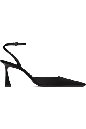 Saint Laurent Skor, Dam, 39 1/2 EU, Läder, Klassiska svarta slingback-pumps