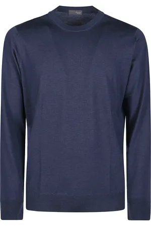 DRUMOHR Stickade tröjor & koftor, Herr, M, Kort Crewneck Stickad Tröja
