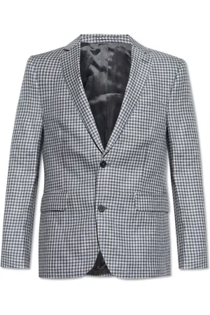 OFFICINE GENERALE Jacka, Herr, XL, Linne, Hundtandsmönstrad kavaj
