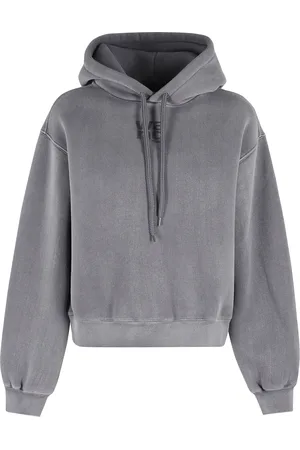 Alexander Wang Sweatshirts & Hoodies, Dam, S, Terry Hoodie med Puff Paint Logo