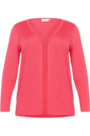 Kaffe Stickade tröjor & koftor, Dam, XL, Öppen Front Cardigan Hallon