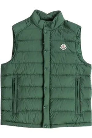 Moncler Jacka, Herr, L, Smaragdgrön Ärmlös Dunjacka