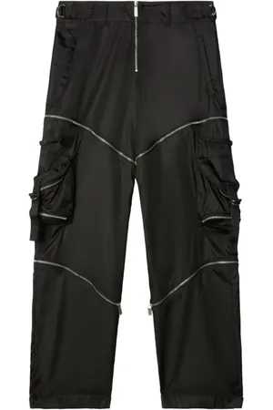 OFF-WHITE Byxor, Herr, S, Bomull, Svarta Slim Fit-byxor