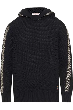 Orlebar Brown Sweatshirts & Hoodies, Herr, M, Randig Virkad Stickad Natttröja