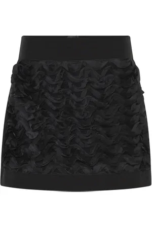 Bruuns Bazaar Kjol, Dam, XS, Polyester, Elegant svart kjol med elastisk midja