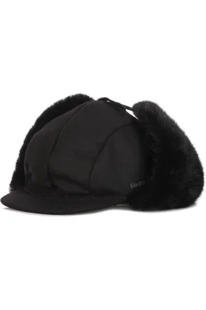 Kangol Accessoarer, unisex, S, Polyester, Ull Aviator Öron Mössa Svart