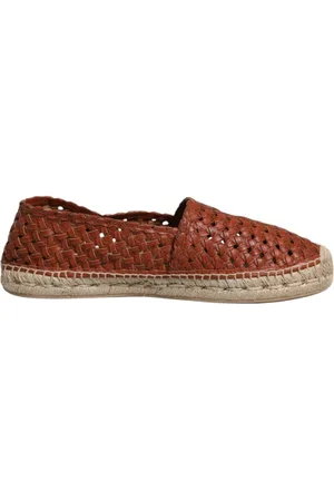 Dolce & Gabbana Skor, Herr, 41 EU, Läder, Logodetalj Vävda Läder Espadriller
