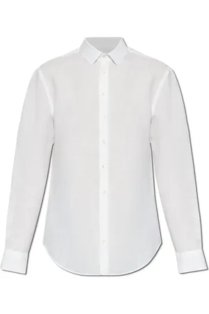 Giorgio Armani Skjorta, Herr, 2Xl, Linne, Linneskjorta