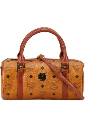 MCM Pre-owned, Dam, ONE Size, Pre-owned Canvas axelremsvskor