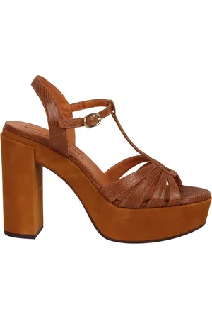 Chie Mihara Skor, Dam, 39 1/2 EU, Läder, Junni Sandaler med Hög Blockklack