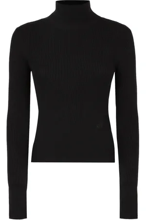 Patou Stickade tröjor & koftor, Dam, L, Räfflad Turtleneck Tröja