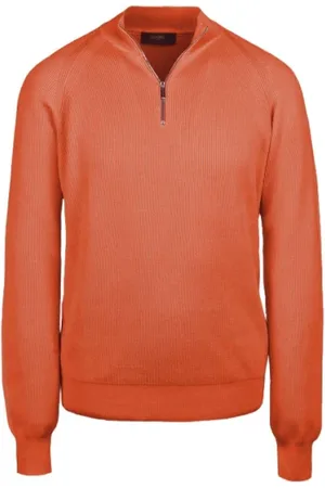 MOORER Stickade tröjor & koftor, Herr, 2Xl, Ribbstickad Halv Turtleneck Sweater