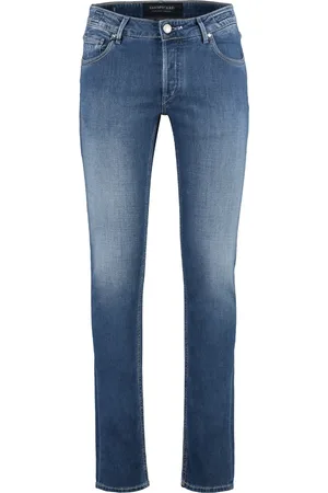 Hand Picked Jeans, Herr, W35, Bomull, Slim Fit Distressed Jeans