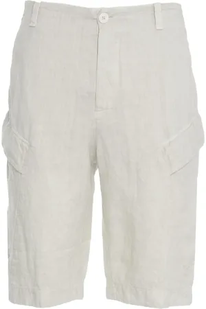 TRANSIT Shorts, Herr, M, Linne, Stiliga Grå Linne Cargoshorts