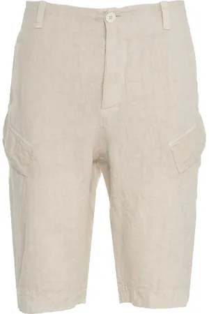 TRANSIT Shorts, Herr, M, Linne, Stiliga Cargoshorts i Linne