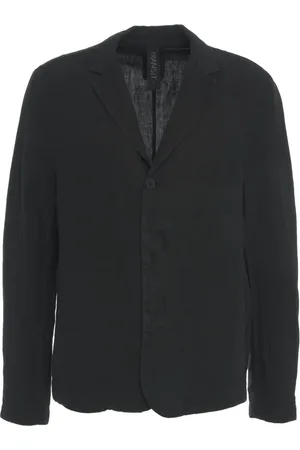 TRANSIT Jacka, Herr, L, Linne, Svart Linne Blazer för Män