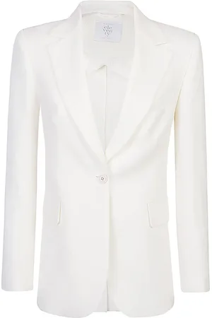 ELEVENTY Jacka, Dam, S, Linne, Chevron Ull Linne Blazer