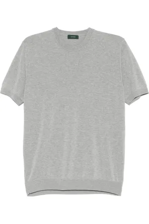 ZANONE Stickade tröjor & koftor, Herr, M, Grå T-shirts och Polos