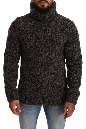 Dolce & Gabbana Stickade tröjor & koftor, Herr, S, Nylon, Elegant fläckig polotröja