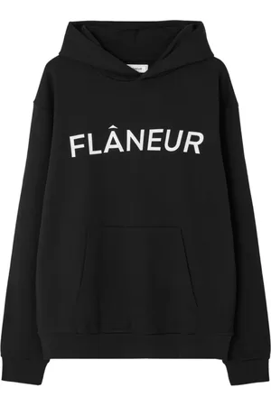 FLÂNEUR Flâneur, Sweatshirts & Hoodies, Herr, M, Tryckt Logotyp Hoodie Sweaters