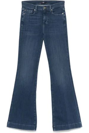7 for all Mankind Jeans, Dam, W25, Bomull, Tailorless Wide Leg Jeans