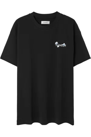 FLÂNEUR Flâneur, Topp, Herr, M, Tryckt Svart Skjorta för Män