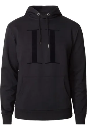 Les Deux Sweatshirts & Hoodies, Herr, S, Bomull, Encore Svart Bomullshoodie