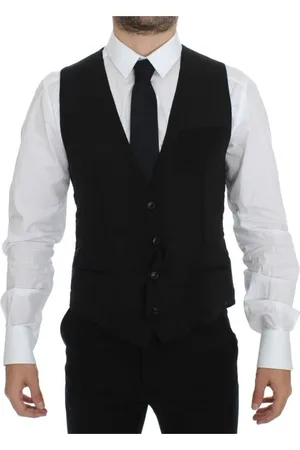 Dolce & Gabbana Kostym, Herr, S, Elegant Svart Ullväst