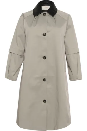 Kaffe Kappa, Dam, 5Xl, Elegant Trenchcoat Jacka Elephant Skin