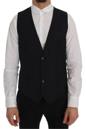 Dolce & Gabbana Kostym, Herr, L, Elegant Randig Ullväst