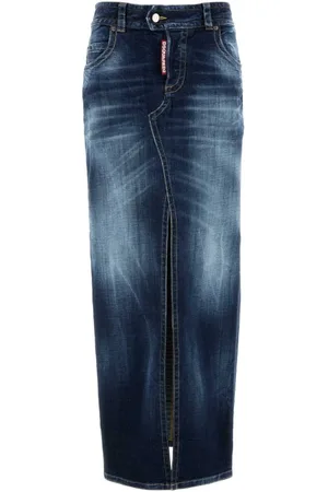 Dsquared2 Kjol, Dam, S, Denim, Denim Stretch Kjol