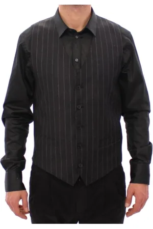 Dolce & Gabbana Kostym, Herr, M, Randig ullväst, elegant och autentisk