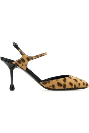 Jimmy Choo Skor, Dam, 36 EU, Läder, Leopardmönstrade Slingback-klackar
