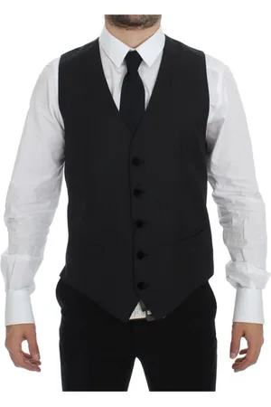 Dolce & Gabbana Kostym, Herr, M, Grå ullväst elegant stil
