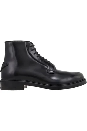 Prada Skor, Herr, 40 EU, Läder, Läder Snörstövlar