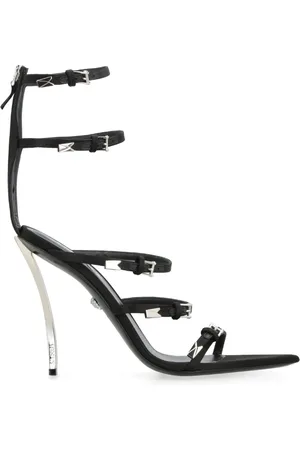 VERSACE Skor, Dam, 40 EU, Point-Points Sandaler med Silkdetaljer