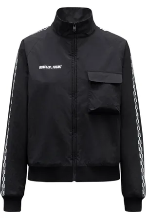 Moncler Jacka, Herr, S, Polyester, Logo Windbreaker Jacka Svart Män