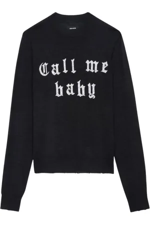 Zadig & Voltaire Stickade tröjor & koftor, Dam, S, Call Me Baby Merinoulltröja