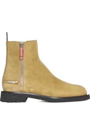 OFF-WHITE Skor, Herr, 43 EU, Mocka, Mocka Ankelboots med Sidologo