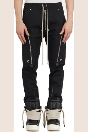 Rick Owens Byxor, Herr, S, Bomull, Cargo Svarta Byxor