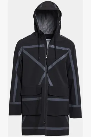 Stutterheim Jacka, Herr, S, Lätt Vattentät Regnrock med Reflekterande Ränder