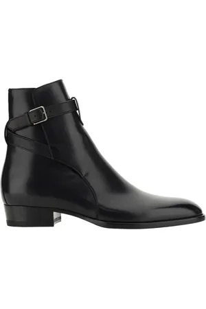 Saint Laurent Skor, Herr, 40 EU, Läder, Läder Jodhpur Ankelboots Män